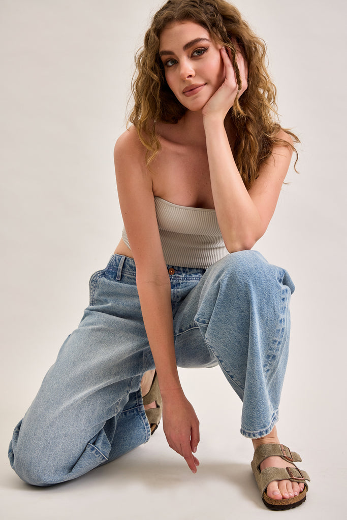 [SAMMIE] MEDIUM WASH BARREL JEAN