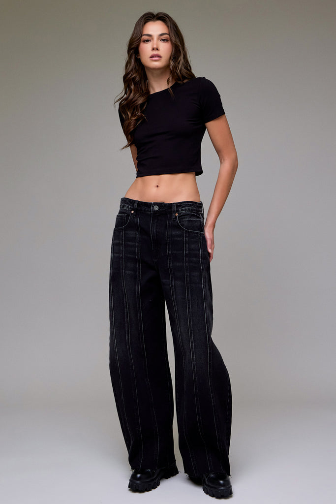 [SAMMIE] Black Classic Vintage Barrel Jean