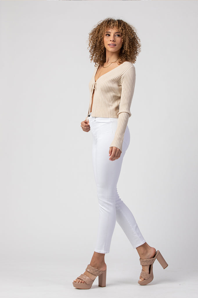 TAYLOR <p/> WHITE SUPER SOFT SKINNY