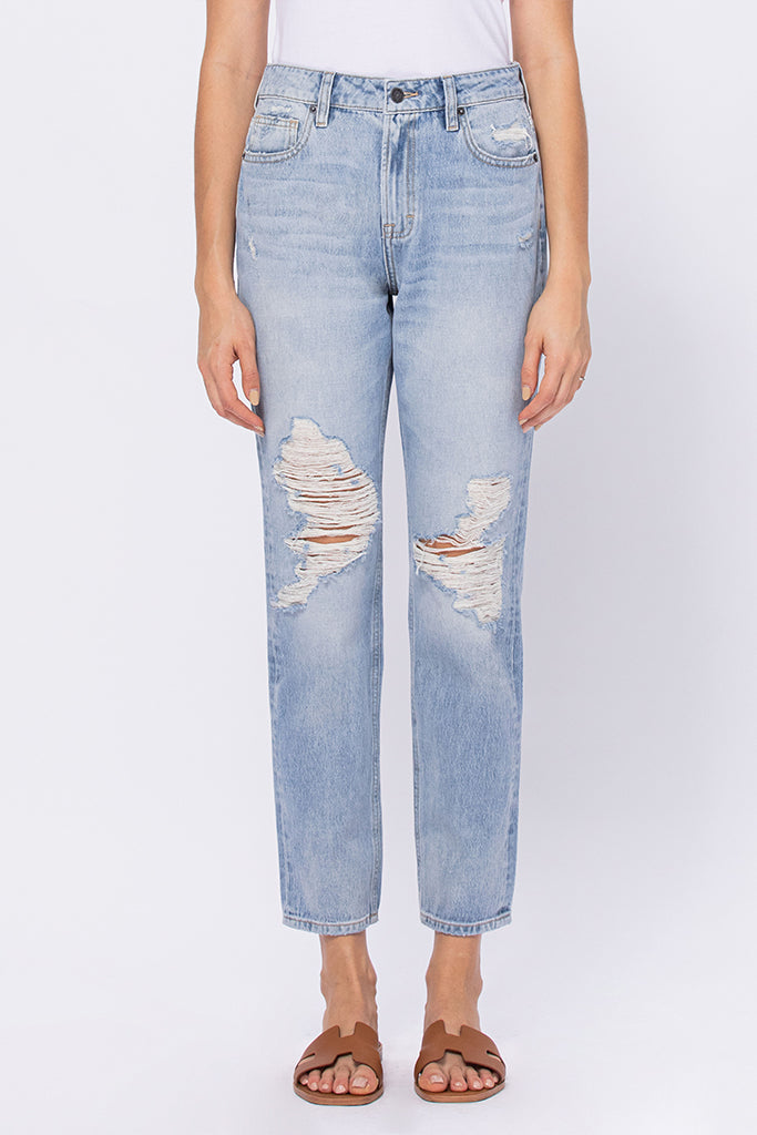 [ZOEY] LIGHT MOM JEAN