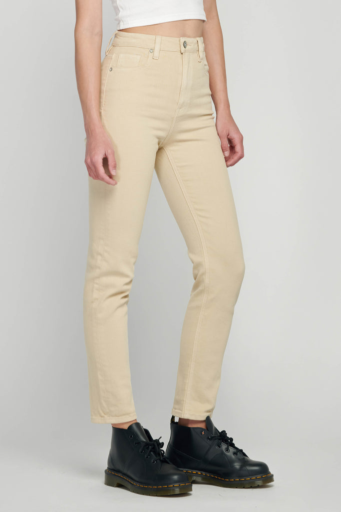 HARLEY  <p/> KHAKI CLEAN MOM JEAN