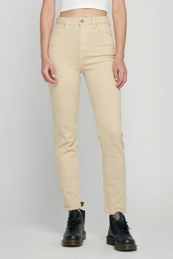 HARLEY  <p/> KHAKI CLEAN MOM JEAN