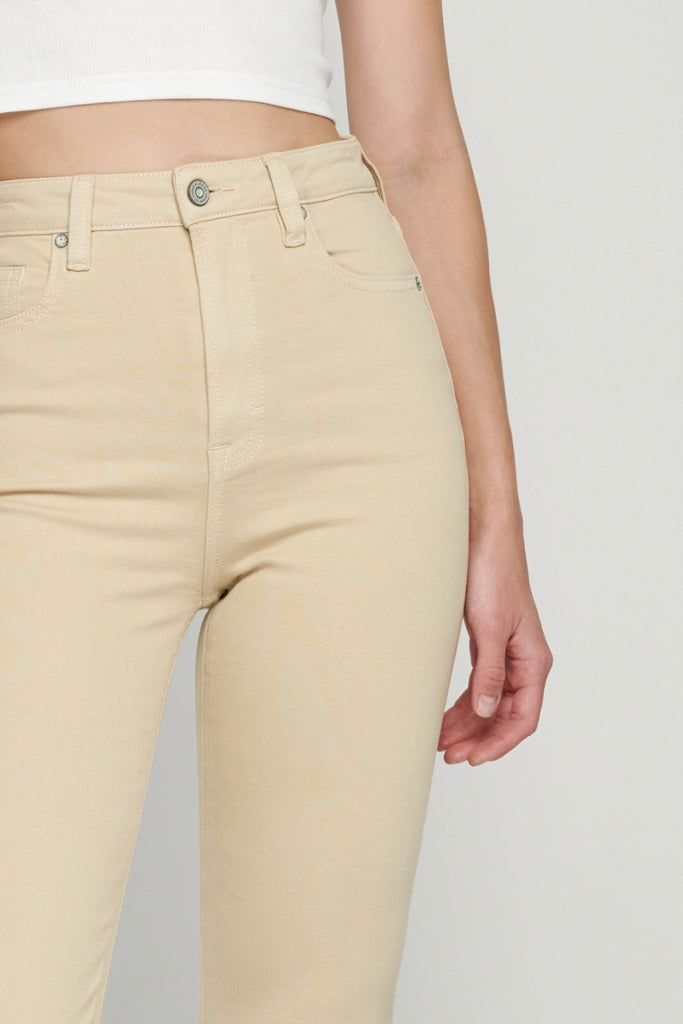 HARLEY  <p/> KHAKI CLEAN MOM JEAN