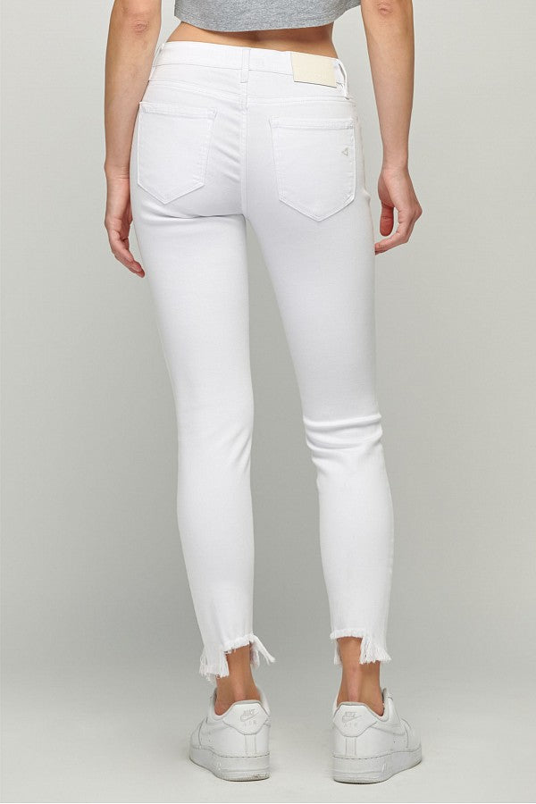 [AMELIA] WHITE DISTRESSED SKINNY