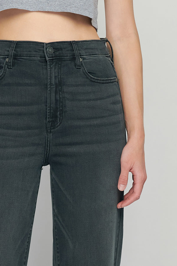 LOGAN <p/> BLACK HIGH RISE 31" INSEAM DAD JEAN