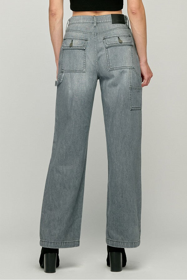 LOGAN <p/> GREY COLOR CLASSIC CARPENTER DAD JEAN