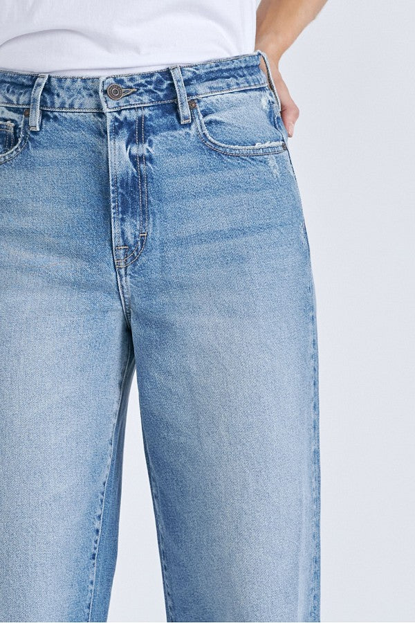 NORI <p/> MEDIUM LIGHT CLEAN CLASSIC WIDE LEG